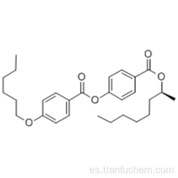 Ácido benzoico, 4- (hexiloxi) -, 4 - [[[(1S) -1-metilheptil] oxi] carbonil] fenil éster CAS 87321-20-8